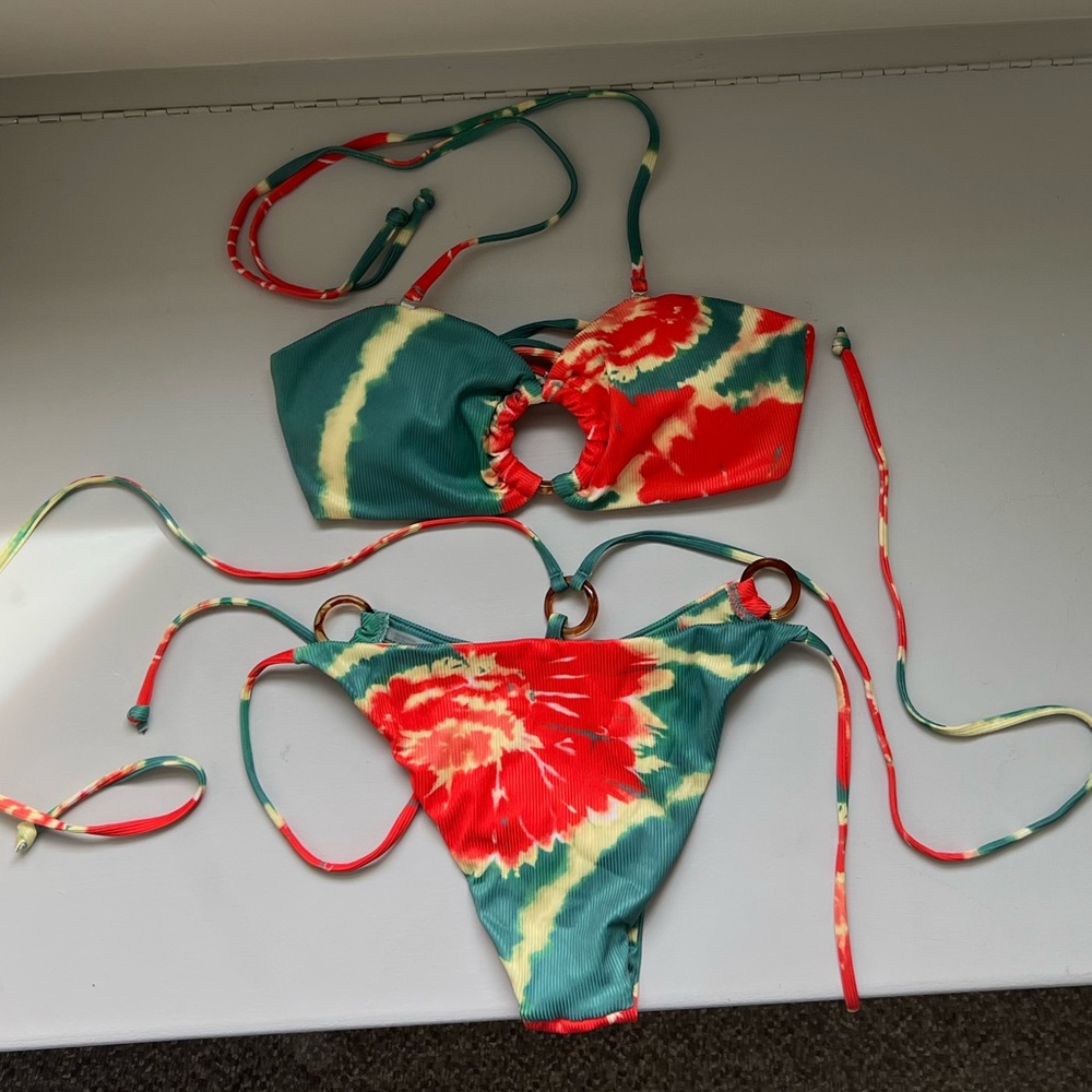 Zaful Small Tie Dye Bikini Set